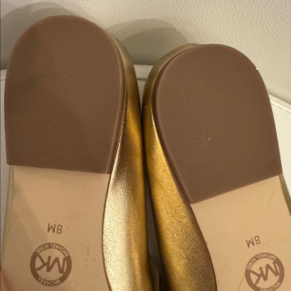 Micheal Kors Rory Leather Loafers In Metallic Gold Women's Size 8. NWOT. - Picture 6 of 6